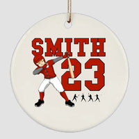Baseball Ornament Batter Dabbing Personalized Gift