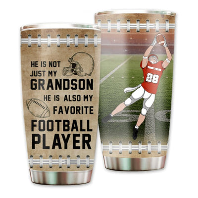 Monogrammed Football Tumbler