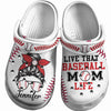 Baseball Clogs Baseball Mom Live That Life Personalized Gift