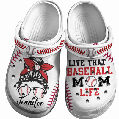 Basketball Clogs Baseball Mom Live That Life Personalized Gift