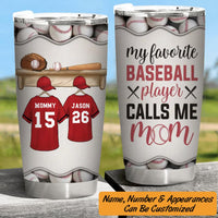 Baseball Tumbler Baseball Mom Jerseys Hanging Personalized Sport Gift