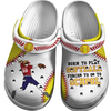 Softball Clogs Pitcher Throwing Born To Play Personalized Sport Gift