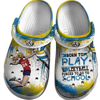 Volleyball Clogs Female Attack Born To Play 03 Personalized Sport Gift