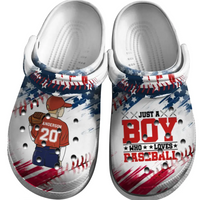 Baseball Clogs Pitcher Standing Just A Boy 01 Personalized Sport Gift