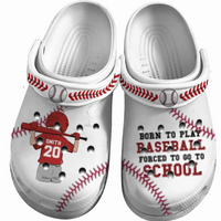 Baseball Clogs Batter Up Born To Play Personalized Gift