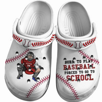 Baseball Clogs Catcher Catching Hit Hard Run Fast Turn Left Personalized Gift