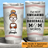 Baseball Mom Not Swearing Personalized Tumbler