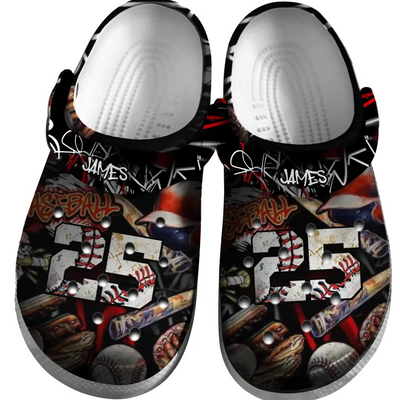 Baseball Clogs Graffiti Art 04 Personalized Sport Gift