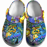 Softball Clogs Graffiti Art Blue Version Personalized Sport Gift