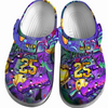 Softball Clogs Graffiti Art Purple Version Personalized Sport Gift