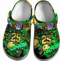 Softball Clogs Graffiti Art Forest Version Personalized Sport Gift