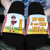 Personalized My Girl Is On That Field Slip On Slippers