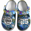 Volleyball Clogs Graffiti Art 01 Blue Yellow Version Personalized Gift