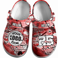 Volleyball Clogs Graffiti Art 01 Red Version Personalized Gift