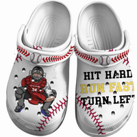 Baseball Clogs Catcher Catching Run Hit Turn Personalized Gift