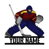 Personalized Ice Hockey Lineman Shaped Metal Signs