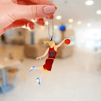 Personalized Basketball Flying Player Ornament
