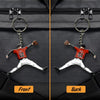 Baseball Keychain Player Throwing The Ball Personalized Gift