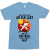 Personalized Never Underestimate An Old Lady Who Loves Softball 2 T-shirt