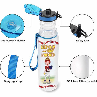 Personalized Softball Girl Water Bottle - Softball Girls Rule