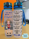 Personalized I Just Need Watter And Volleyball 32oz Water Tracker Bottle