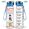 Personalized Keep Calm And Stay Hydrated Baseball Boy 32oz Water Tracker Bottle