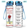 Personalized Keep Calm And Stay Hydrated Baseball Boy 2 32oz Water Tracker Bottle