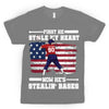 Baseball T-Shirt Now He's Stealin' Bases Batter Swing 02 Personalized Gift