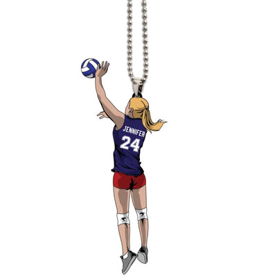 Volleyball Ornament Player Hitting Ball Personalized Gift