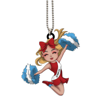 Cheerleader Ornament Chibi Jump 01 Personalized Sport Gift
