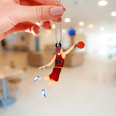 Basketball Ornament Flying Player Personalized Gift