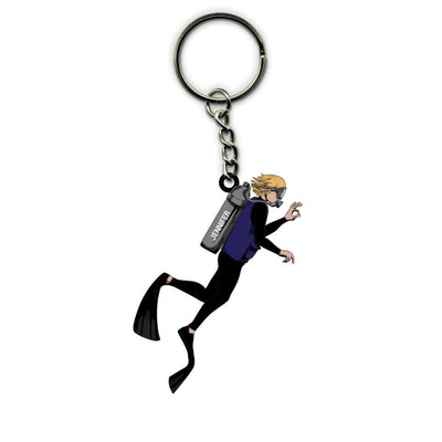 Scuba Keychain Female Diver 01 Personalized Gift