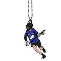 Lacrosse Ornament Boy Running Personalized Gift