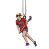 Lacrosse Ornament Girl Running Personalized