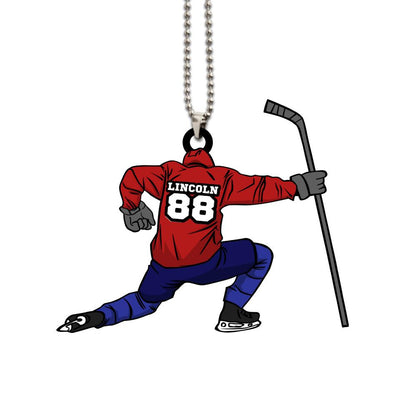 Ice Hockey Ornament Player 1302 Personalized Gift