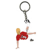 Soccer Keychain Female Bicycle Kick Personalized Sport Gift