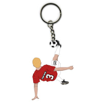 Soccer Keychain Male Bicycle Kick Personalized Sport Gift