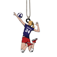 Volleyball Ornament Female Attack 01 Personalized Sport Gift
