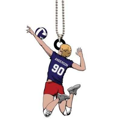 Volleyball Ornament Male Attack 01 Personalized Sport Gift