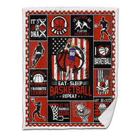 Basketball Sherpa Blanket Jump Back Red Version