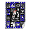 American Football Sherpa Blanket Kicker Pack 1 Blue Version