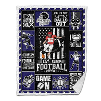 American Football Sherpa Blanket Kicker Pack 1 Navy Version