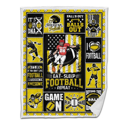 American Football Sherpa Blanket Kicker Pack 1 Yellow Version