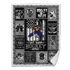Ice Hockey Sherpa Blanket Player 02 Gray Version