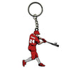 Baseball Keychain Player Swing Shaped Personalized Sport Gift