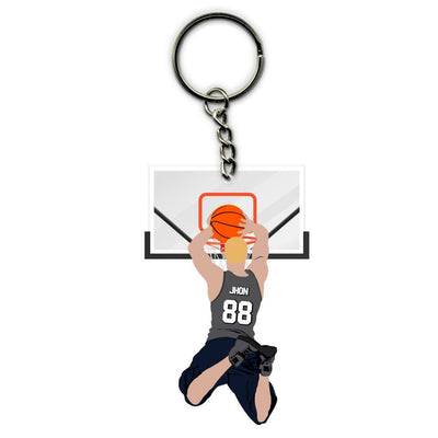 Basketball Keychain Slam Dunk Personalized Sport Gift