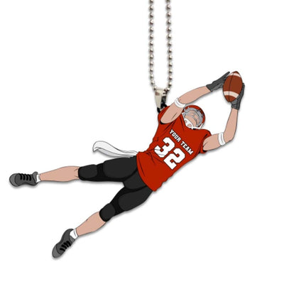 Personalized American Football Score Touchdown Ornament