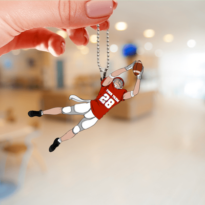 Personalized American Football Score Touchdown Ornament